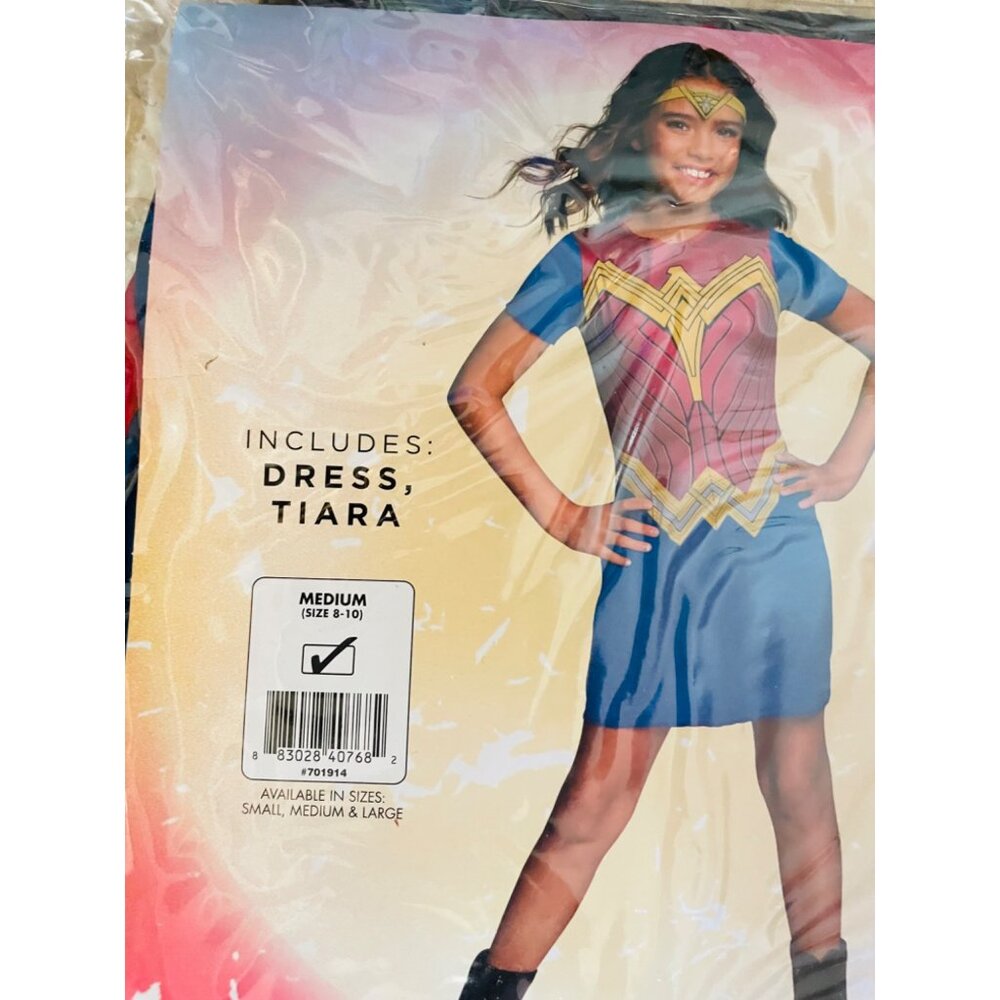 WW84 Wonder Woman Child Costume Medium‎ (8-10) Includes Dress & Tiara